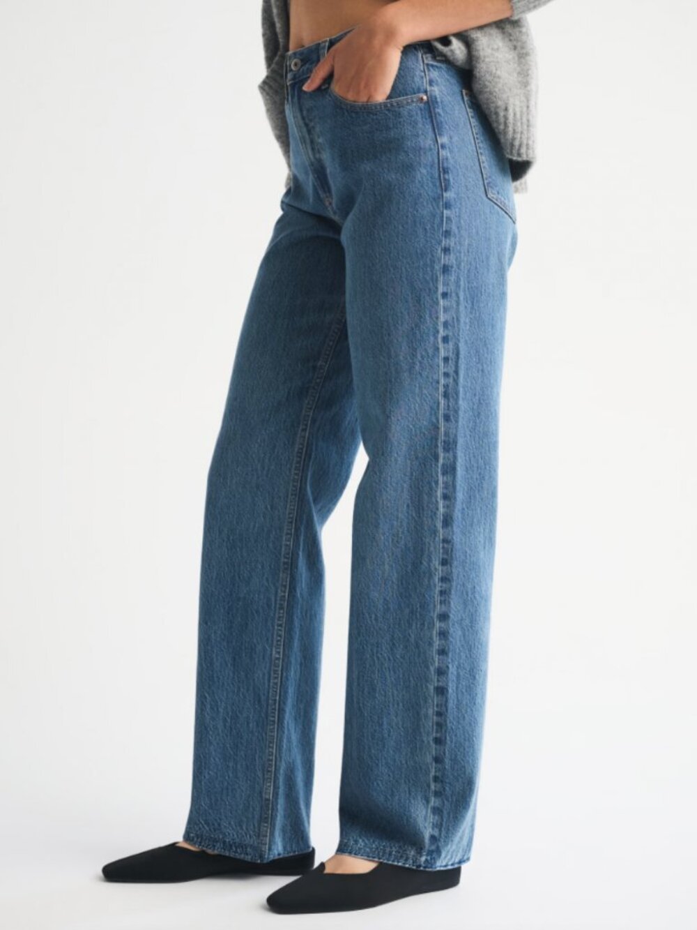 Abercrombie & Fitch The Loose High Rise Slouchy Jean Raw Hem Sz 28/6R